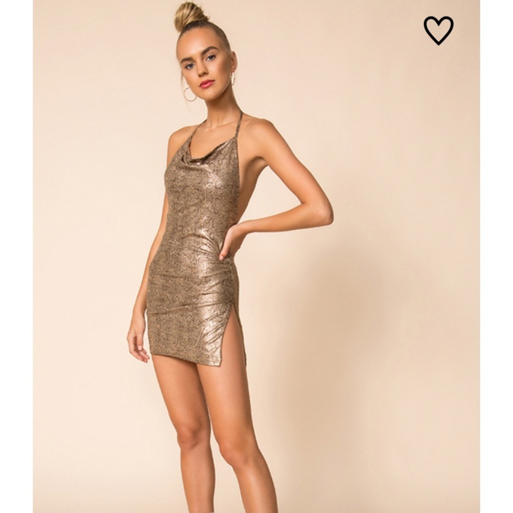 Eden Cowl Slit Dress- Superdown